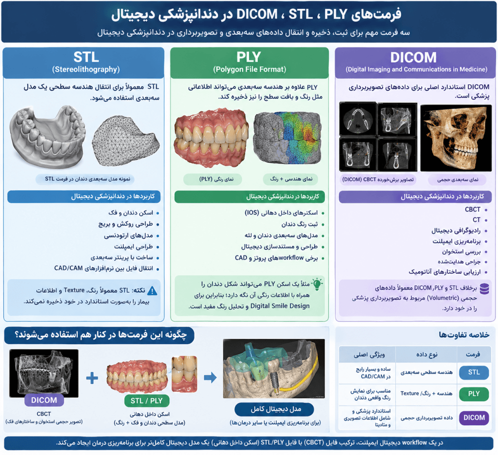 فرمت‌ های PLY، STL و DICOM